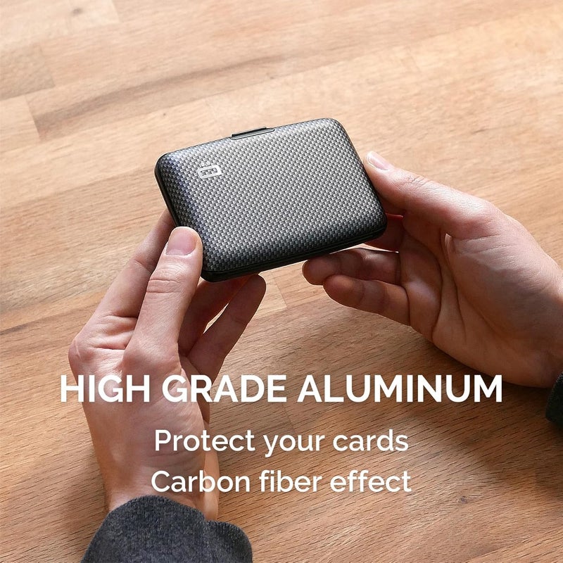 ÖGON -DESIGNS- ÖGON -تصاميم- حامل بطاقات من الألمنيوم، حماية RFID ضد الاحتيال وإزالة المغناطيسية، محفظة مدمجة، علبة ذكية طراز STOCKHOLM V1 - Image 3